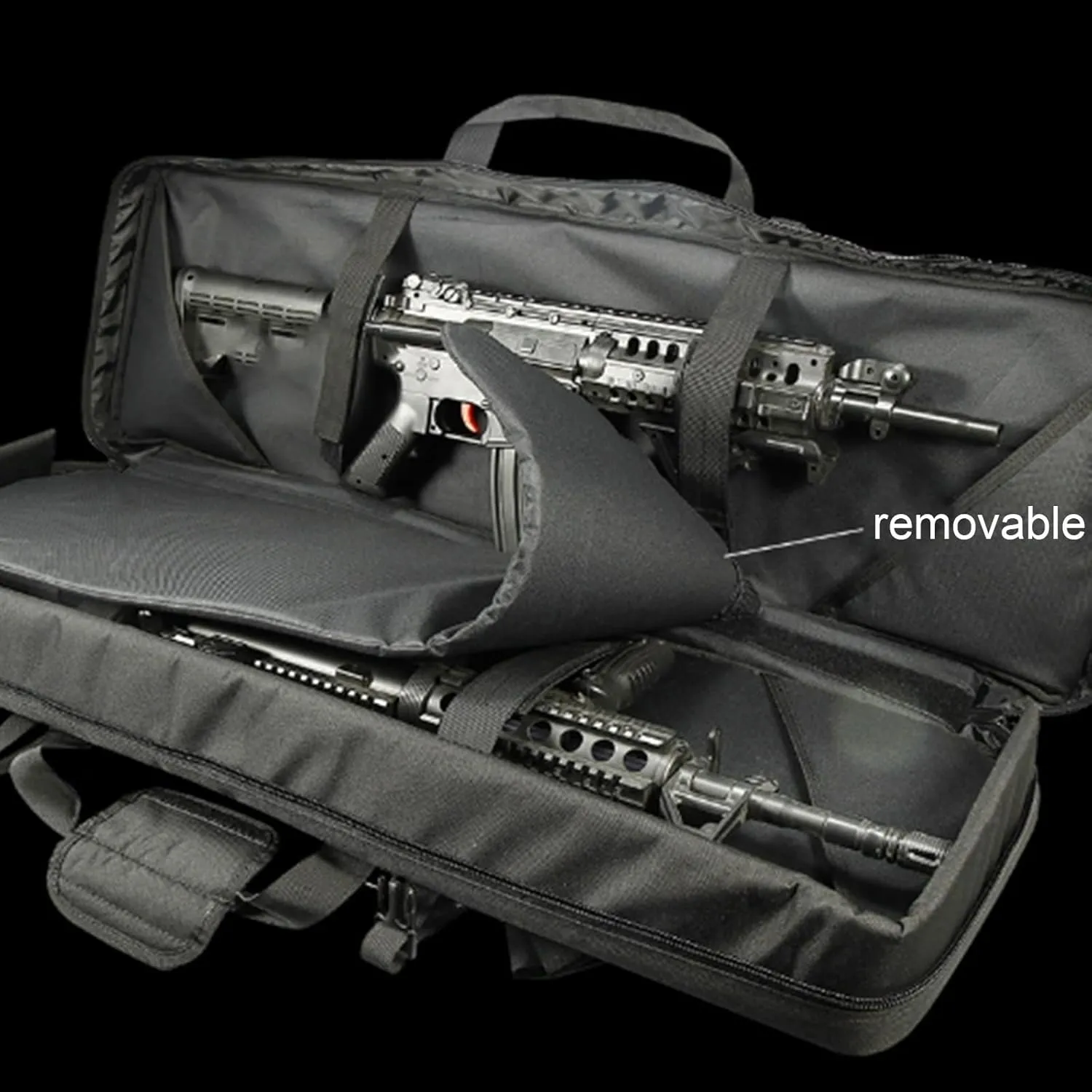 36"/42" Soft Rifle Case Double Long Gun Bag, Rifle Case Soft Bag Gun Case, Lockable Shotgun Case with Backpack Straps, for Shooting Hunting Carrying