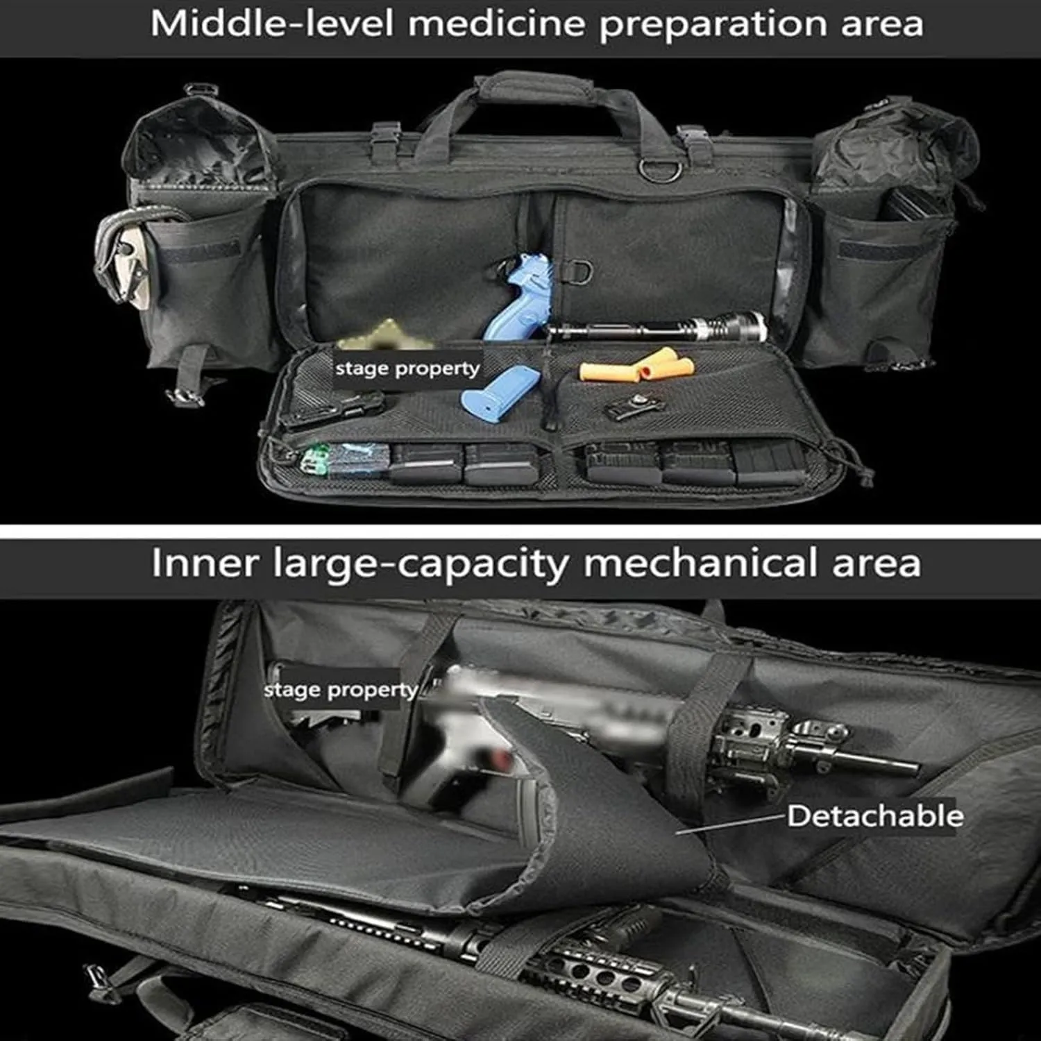 36"/42" Soft Rifle Case Double Long Gun Bag, Rifle Case Soft Bag Gun Case, Lockable Shotgun Case with Backpack Straps, for Shooting Hunting Carrying