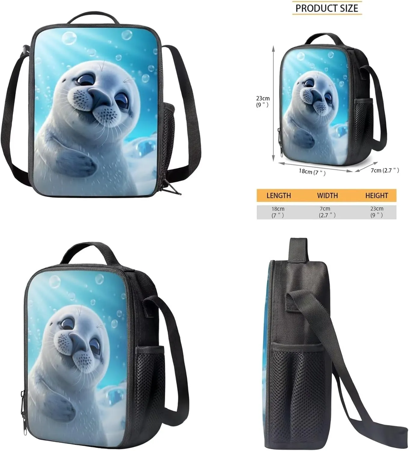 3D Otter Kids Backpack Boys Elementary School Students Preschool Backpack with Lunch Box Pencil Case Organizer Suitable for Traveling Hiking Camping Picnic