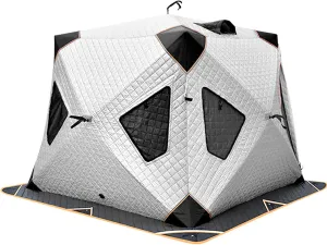 4 Layers Thick Winter Fishing Shelter Cotton Warm Outdoor Windproof and Waterproof Camping Equipment Automatic Ice Fishing Tent with Pegs