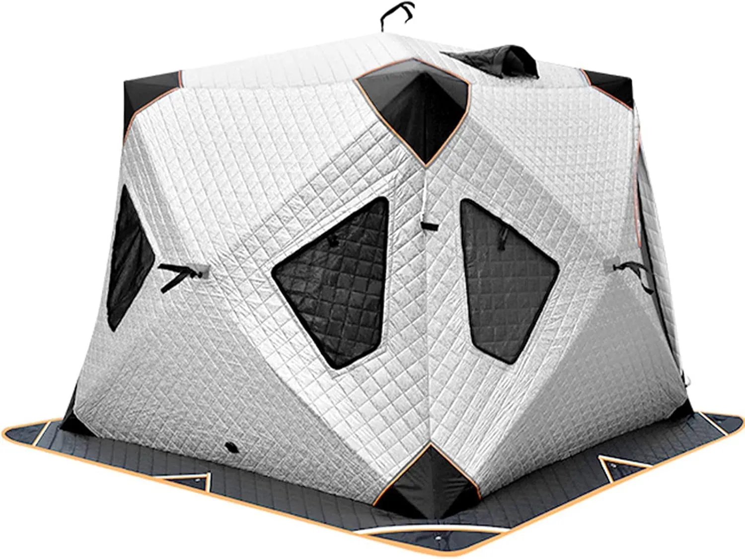 4 Layers Thick Winter Fishing Shelter Cotton Warm Outdoor Windproof and Waterproof Camping Equipment Automatic Ice Fishing Tent with Pegs