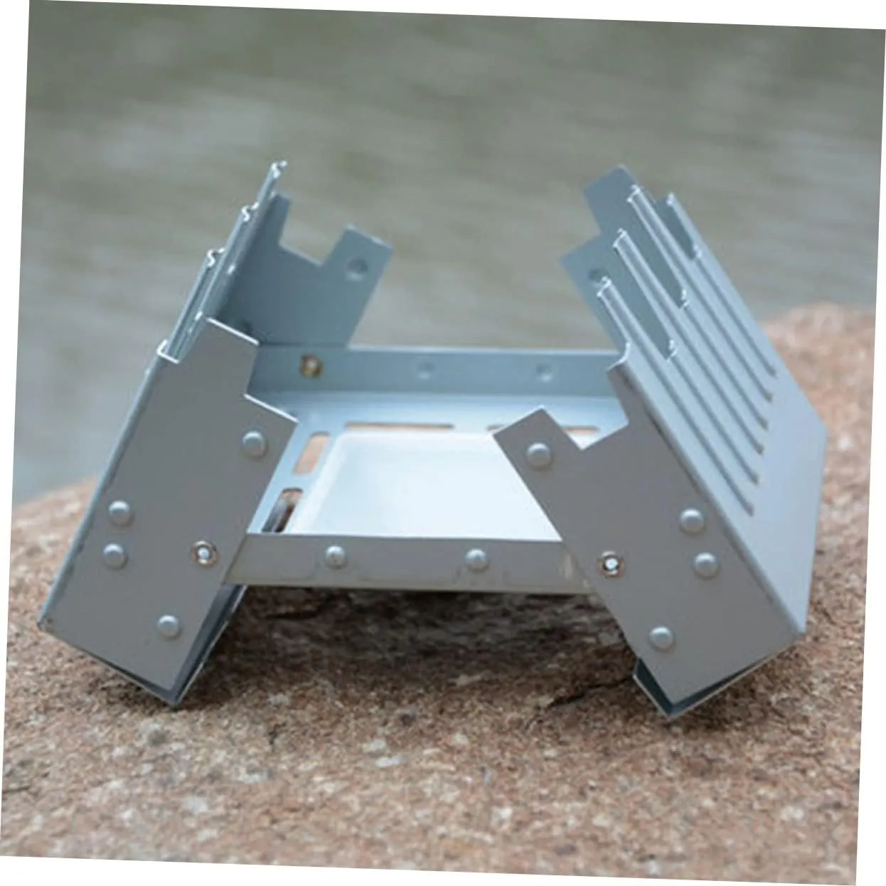 4 Pcs Camping Stove Folding Solid Mini Backpack Burner Wood Burning Camp Stove/Sier/9.8 * 7.5Cm