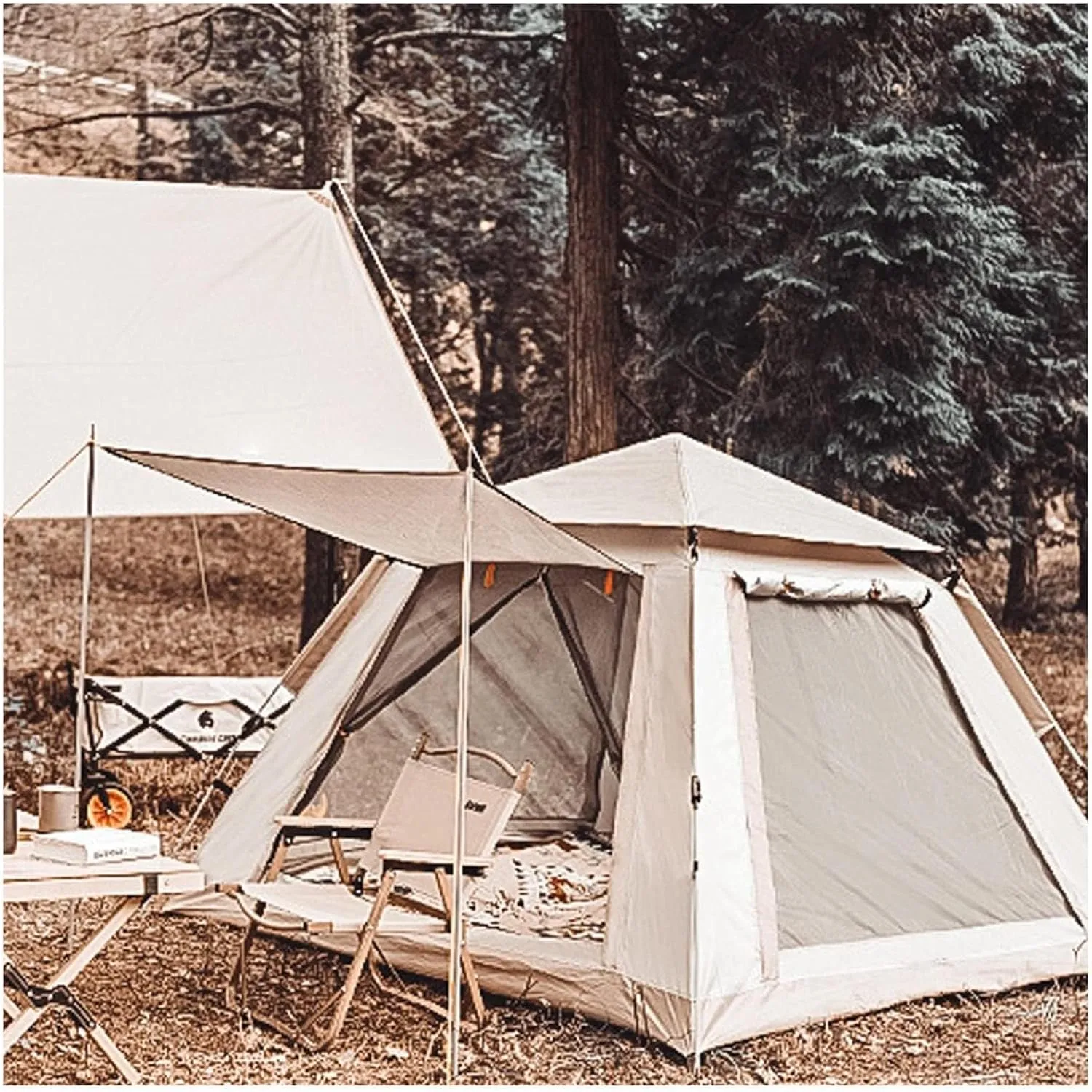 4-Person Camping Tent, Waterproof, Insect-Proof, Windproof, Easy Setup, Lightweight for Hiking, Backpacking Travel