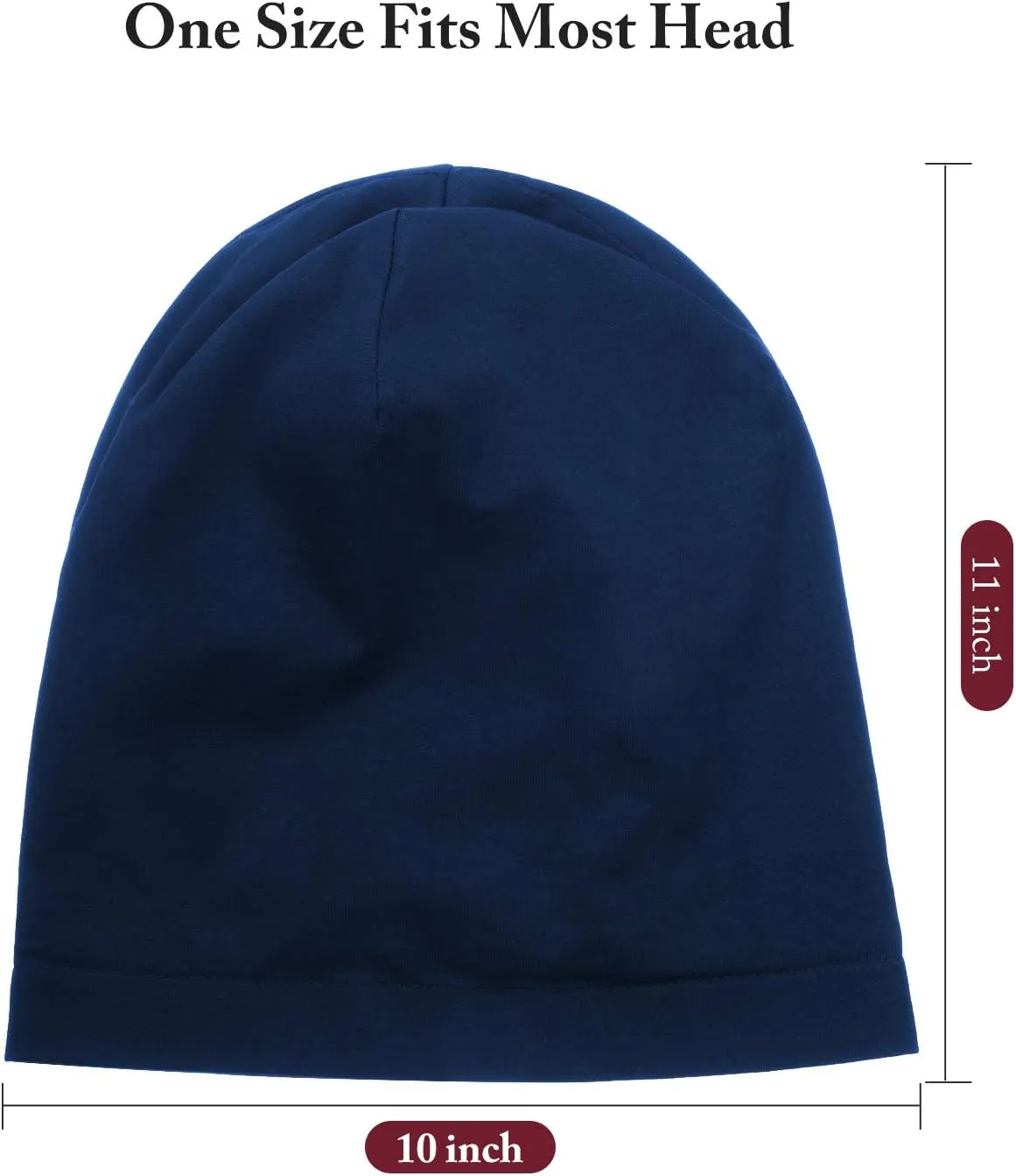 4 Pieces Satin Lined Sleep Cap Slouchy Beanie Hat Night Hair Cap for Women