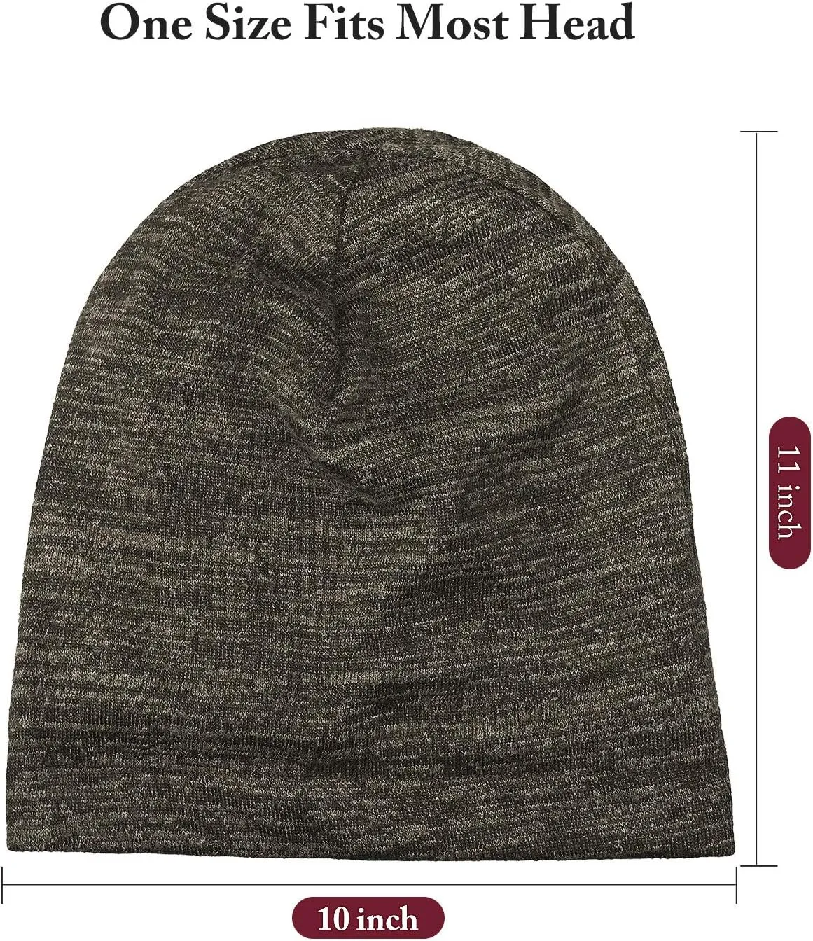 4 Pieces Satin Lined Sleep Cap Slouchy Beanie Hat Night Hair Cap for Women