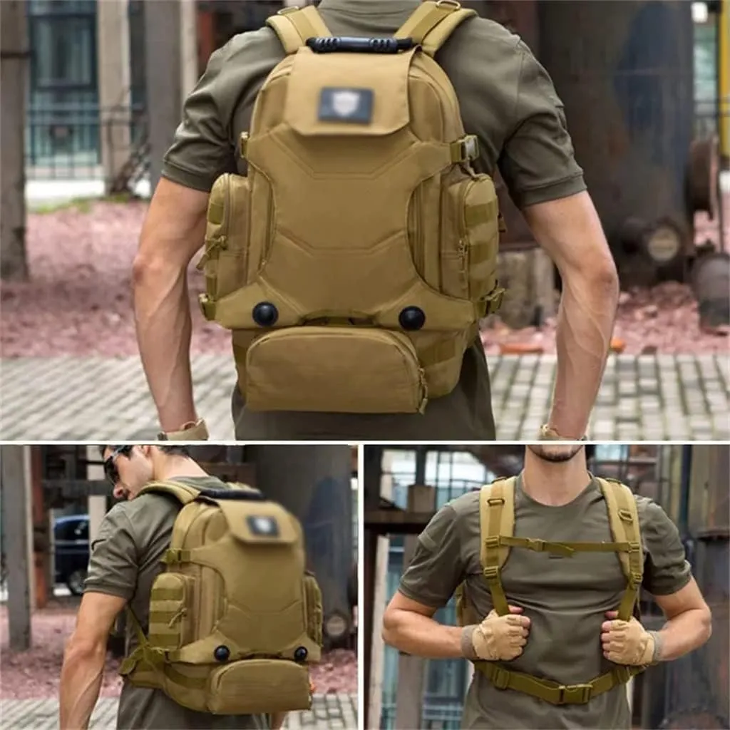 40L Backpack Three-in- Multifunctional Backpack Cycling Mountaineering Bag Travel Hiking Bag(E)