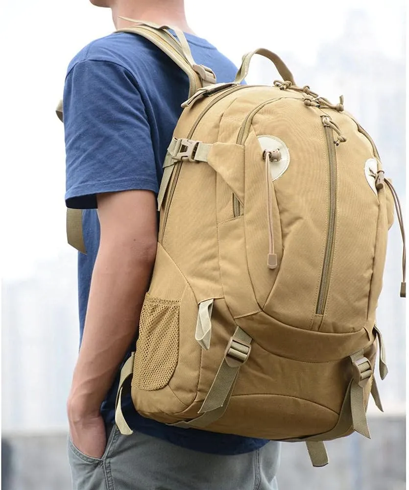 40L Camping Backpack Bag Hiking Climbing Rucksack Waterproof Trekking Camouflage Army Backpak Outdoor Daypack-Desert Camo