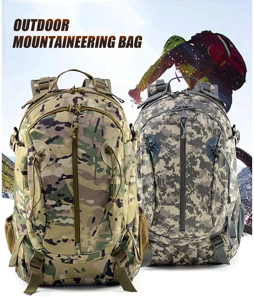 40L Camping Backpack Bag Hiking Climbing Rucksack Waterproof Trekking Camouflage Army Backpak Outdoor Daypack-Desert Camo