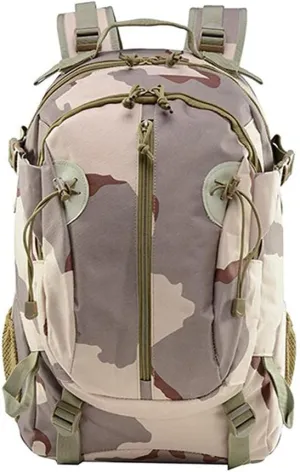 40L Camping Backpack Bag Hiking Climbing Rucksack Waterproof Trekking Camouflage Army Backpak Outdoor Daypack-Desert Camo