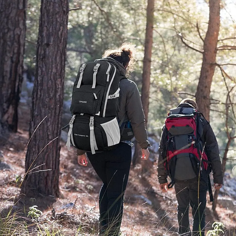 40L Hiking Backpack, Water Resistant Backpacking Camping Backpack for Women Men