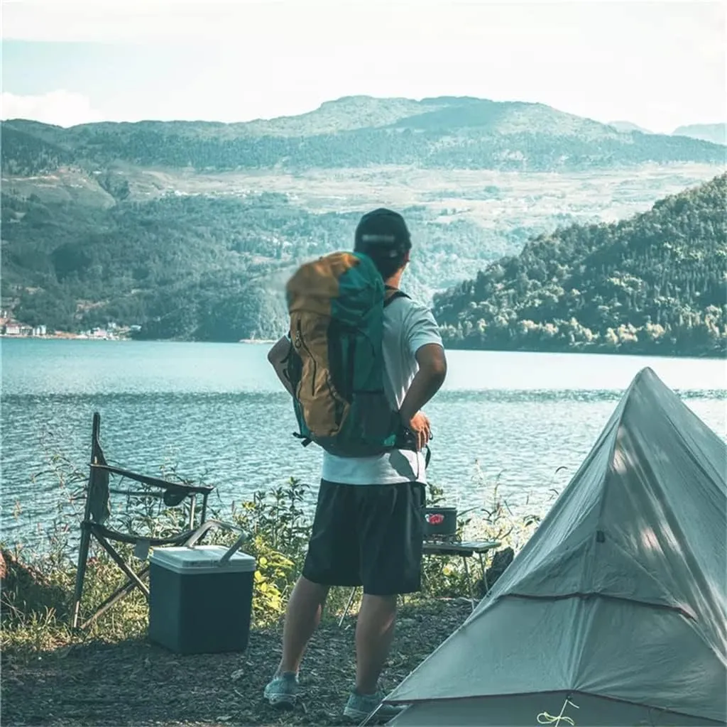 40L Outdoor Bag Hiking Sports Backpack Multi Pocket Travel Backpack Mountaineering Backpack(E)