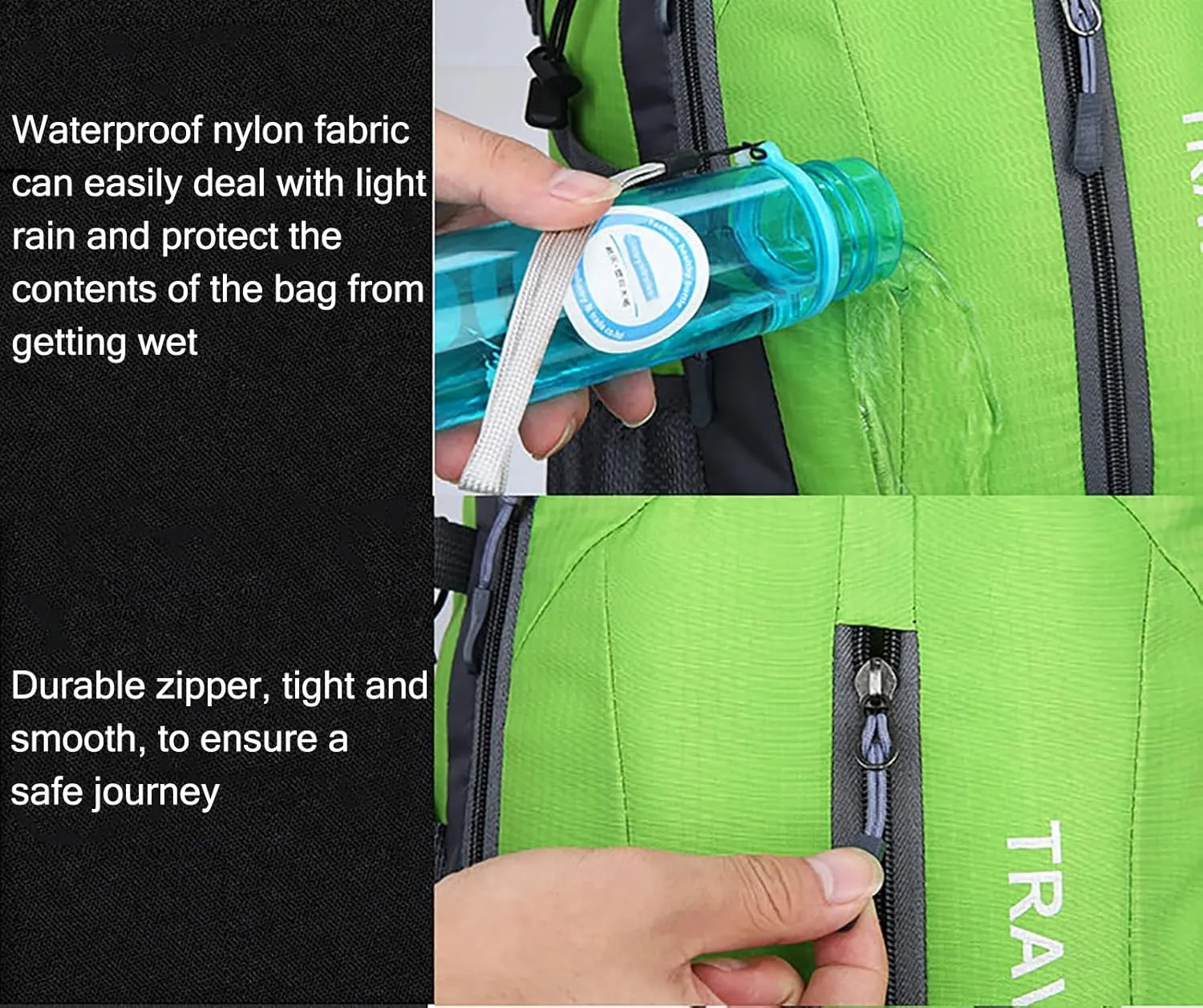 40L Outdoor Climbing Bag Lightweight Portable Backpack for Travel Hiking Mountaineering Skiing Daypack(Red)