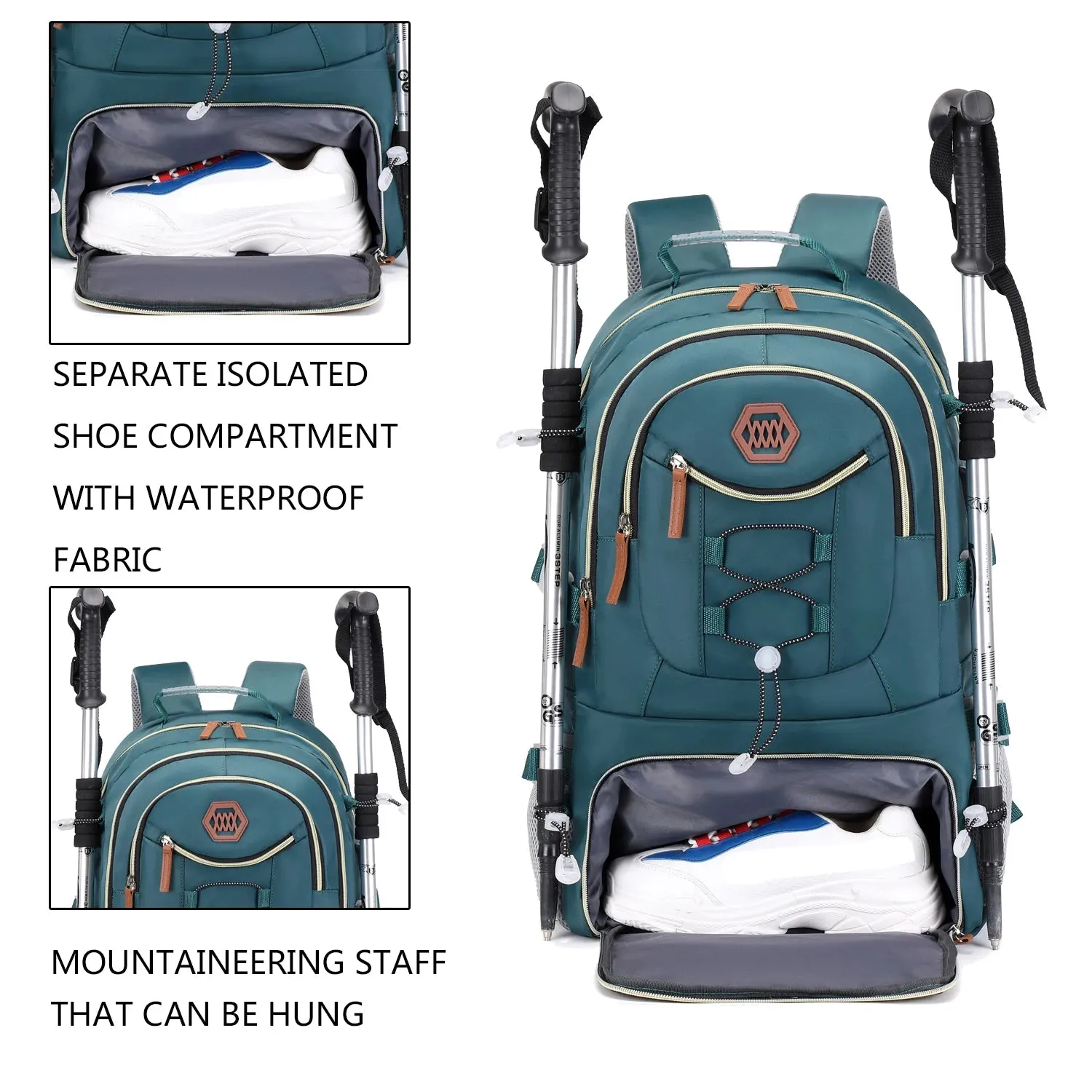 40L Waterproof Hiking Backpack - Outdoor Camping Travel Bag for Men and Women