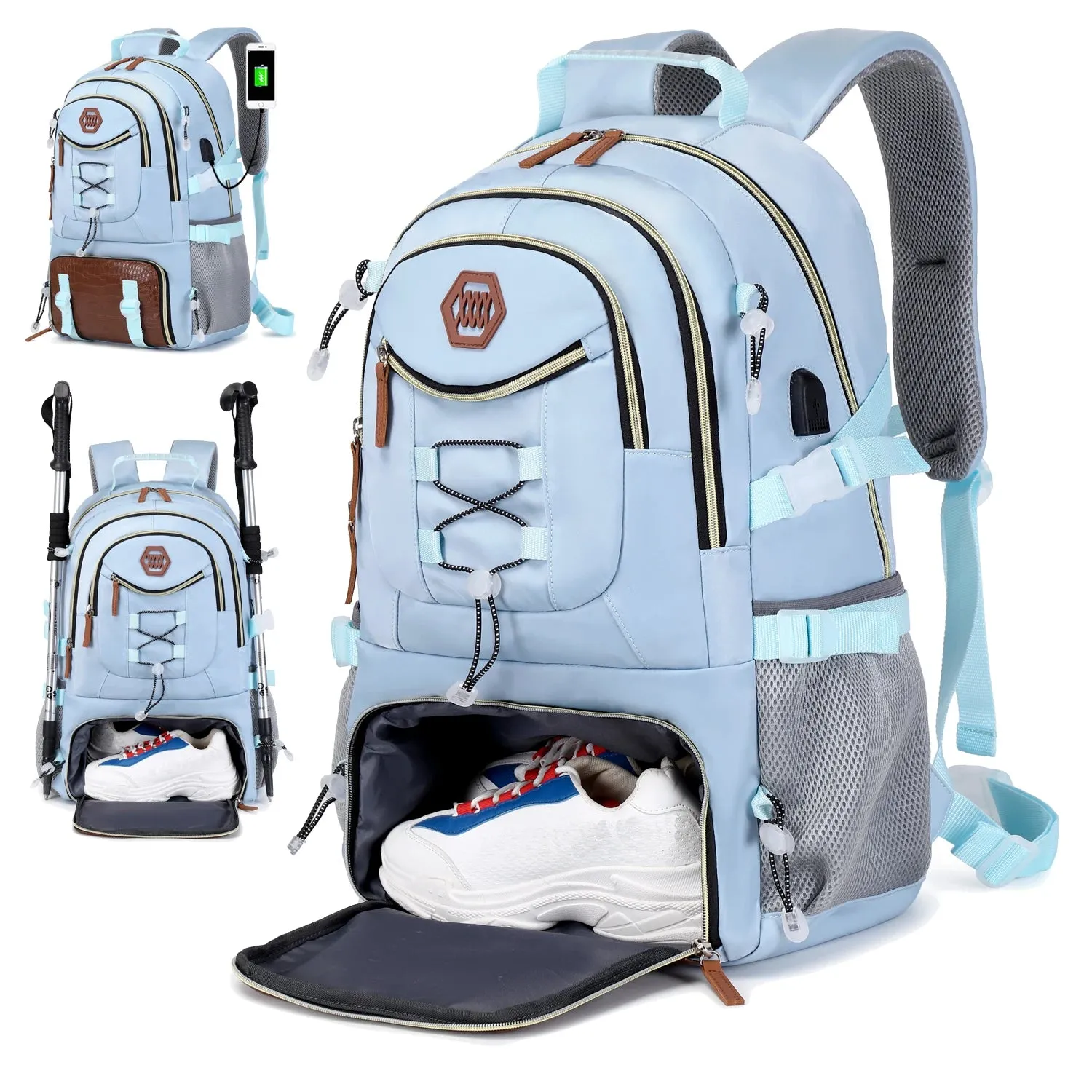 40L Waterproof Hiking Backpack - Outdoor Camping Travel Bag for Men and Women