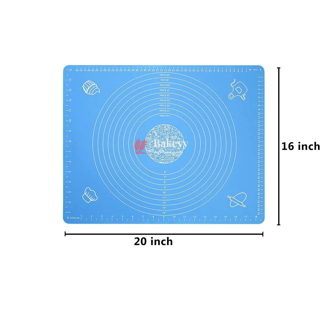 40x50 cm| Non-Stick Silicone Baking | Mat – Reusable Pastry Mat with Measurements for Dough Rolling & Kneading