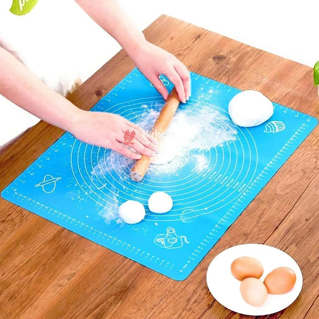 40x50 cm| Non-Stick Silicone Baking | Mat – Reusable Pastry Mat with Measurements for Dough Rolling & Kneading