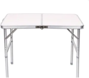 4ft Aluminum Camping Folding Table Portable Office Picnic BBQ BrandMagaz Desk Tables Supplies, White, 7117220