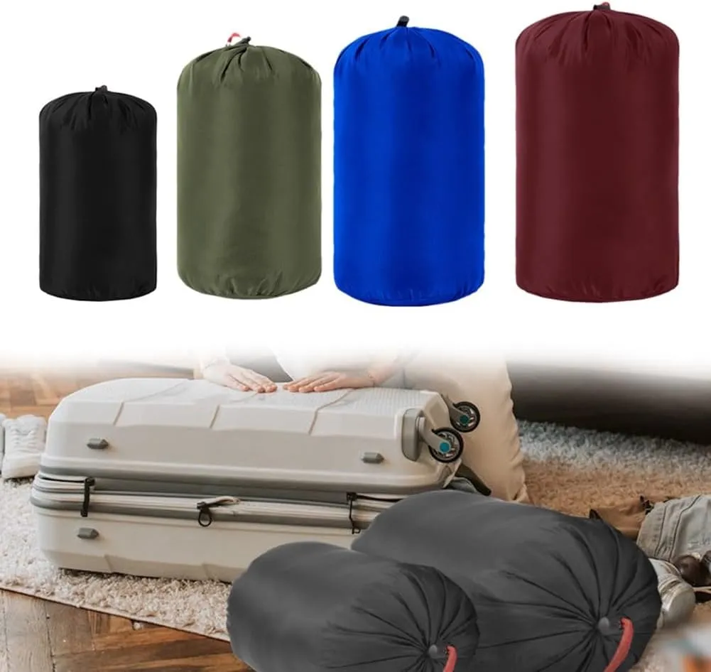4Pack Stuff Sacks For Backpacking, Drawstring Bags Bulk For Outdoor Products Camping Gear Travel Drawstring Bags Foldable Lightweight Sleeping Bag Compression Bag (11L  8L  5L  3L)