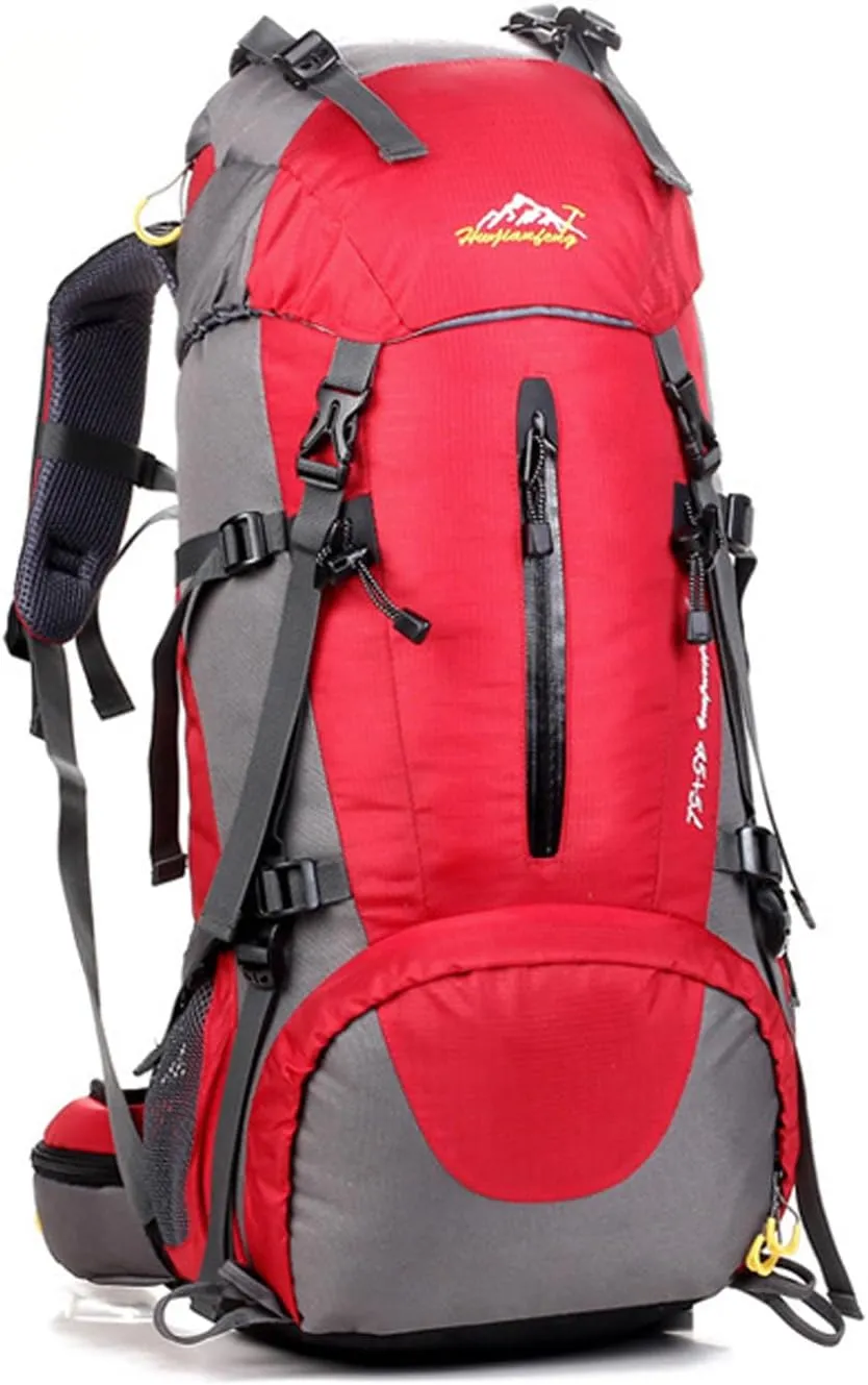 50L Hiking Backpack Waterproof Lightweight With Rain Cover,Outdoor Sport Daypack For Men Women Climbing Camping Touring