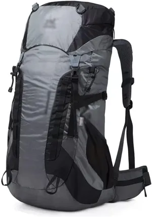 52L Outdoor Mountaineering Bag Mountaineering Backpack Mountaineering Sports Bag with Rain Cover(C)