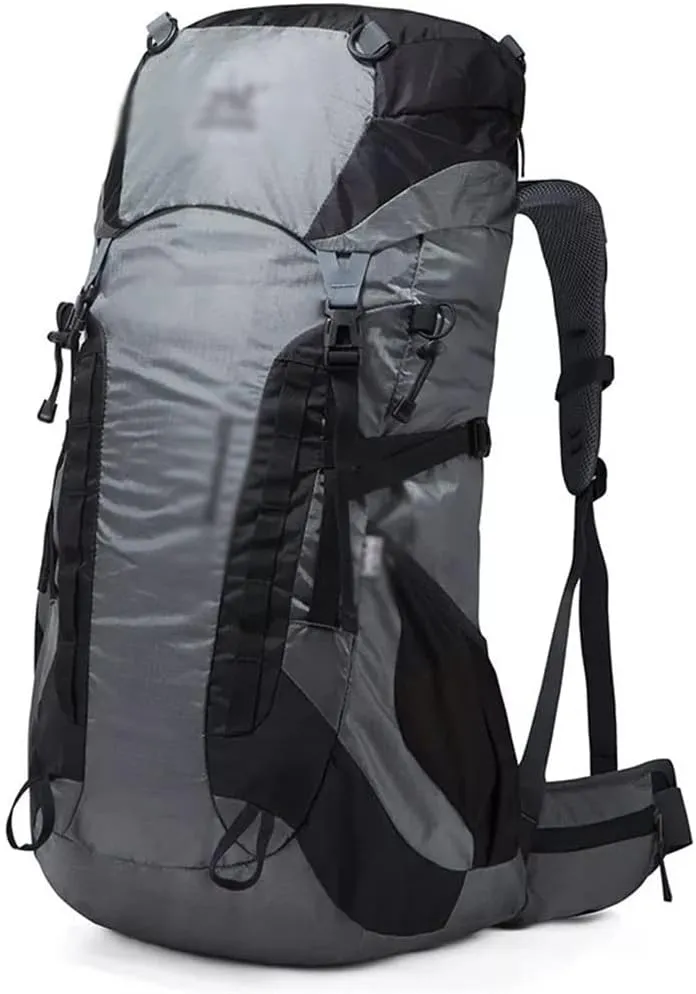 52L Outdoor Mountaineering Bag Mountaineering Backpack Mountaineering Sports Bag with Rain Cover(C)