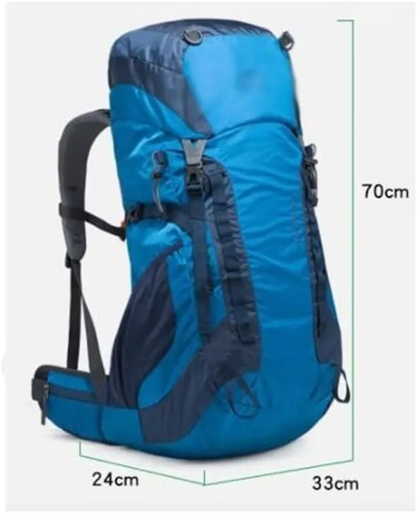 52L Outdoor Mountaineering Bag Mountaineering Backpack Mountaineering Sports Bag with Rain Cover(D)