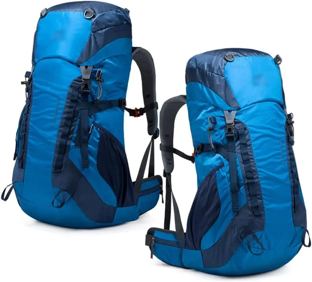52L Outdoor Mountaineering Bag Mountaineering Backpack Mountaineering Sports Bag with Rain Cover(D)