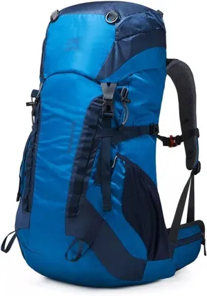 52L Outdoor Mountaineering Bag Mountaineering Backpack Mountaineering Sports Bag with Rain Cover(D)