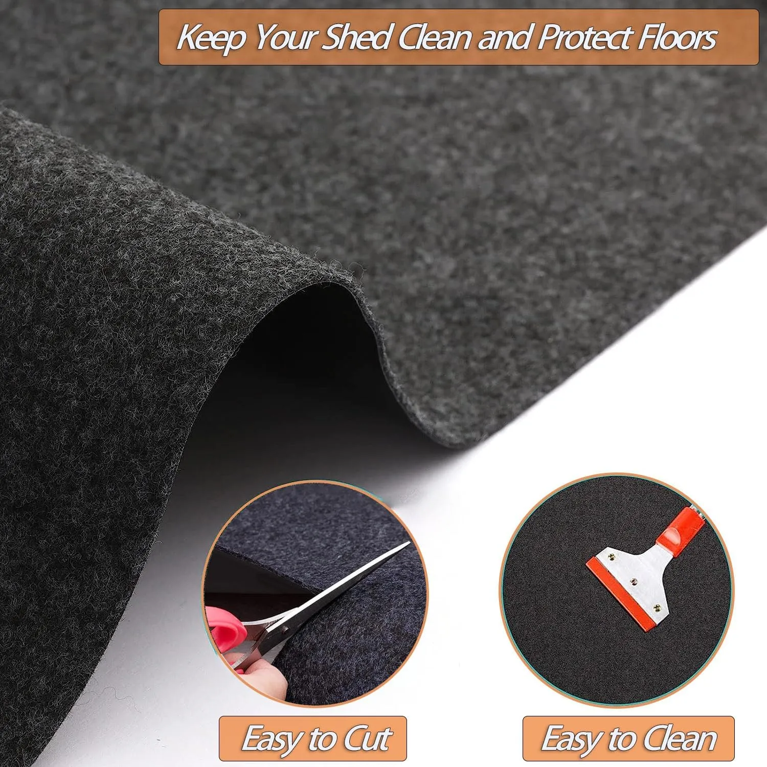 5.3 x 3.3 FT Outdoor Storage Shed Mat, Waterproof Storage Shed Flooring Mat, Anti-Slip Patio Furniture Floor Scratch Prevention Mat, Dustproof Outdoor Carport Mat…