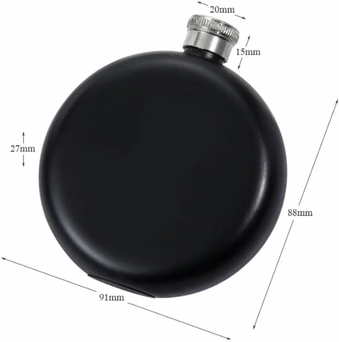 5Oz Small Flasks Stainless Steel Flasks for Liquor for Men Flasks with Funnel for Wedding Party Birthdays Travel Flasks(B)