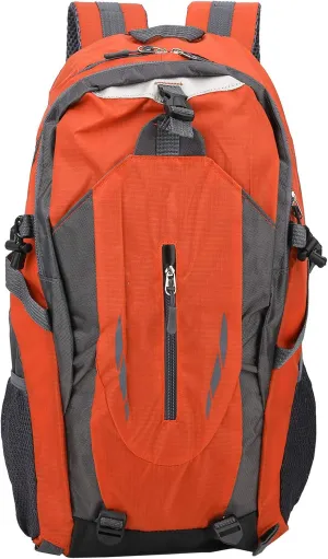 6 Colours 40L Waterproof Hiking Camping Backpack, Lightweight Outdoor Sports Travel Daypack Climbing Tours (Orange)