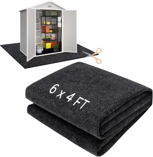 6 x 4 FT Outdoor Storage Shed Floor Mat Waterproof Garden Shed Flooring Mat Washable Carport Furniture Dustproof Anti-Slip Pad for Protect Shed Flooring from Wear - Tool Shed Not Include