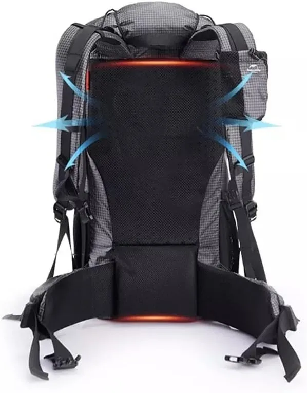 60L Hiking Backpack Sports Bag Large Capacity Bag Outdoor Camping Mountaineering