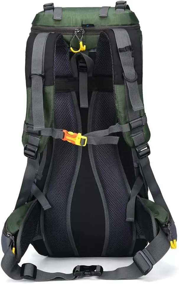 60L Outdoor Hiking Backpack Rucksack Travel Mountaineering Bag Hiking Camping Backpack(D)