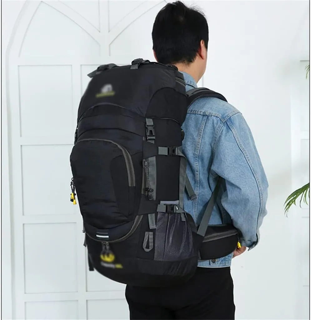 60L Outdoor Hiking Backpack Rucksack Travel Mountaineering Bag Hiking Camping Backpack(D)