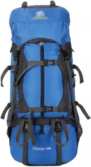 60L Outdoor Mountaineering Bag Hiking Backpack Sports Bag Mountaineering Rucksack(A)