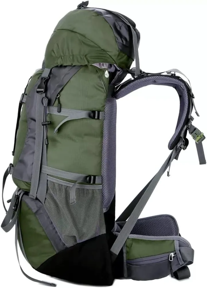 60L Outdoor Mountaineering Bag Hiking Backpack Sports Bag Mountaineering Rucksack(A)