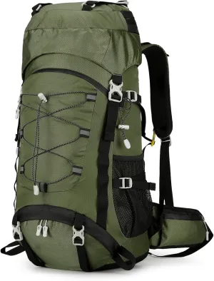 60L Waterproof Hiking Backpack - Rain Cover Included!
