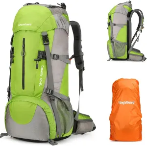 70L Hiking Backpack with Rain Cover Lightweight Travel Backpack Waterproof Camping Backpack