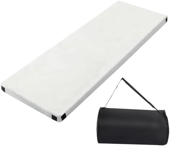 75" x 25" Memory Foam Camping Mattress – 2.5" Thick Portable Sleeping Pad with Travel Bag – CertiPUR-US Certified Foam for Camping, Guest Bed, Car, and Floor Use