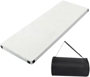 75" x 25" Memory Foam Camping Mattress – 2.5" Thick Portable Sleeping Pad with Travel Bag – CertiPUR-US Certified Foam for Camping, Guest Bed, Car, and Floor Use