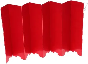 8 Plate Foldable Stove Wind Outdoor Cam Accessory Cooking Gas Wind Is Enough to Your Cooking Fl No Need Worry Stove Wind Cam Wind Stove Wind Foldable Stove Wind Wind Screen (Red)