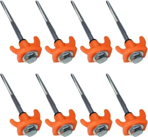 8X Tent Nails Multifunction Windproof Ground Nails Tent Pegs Camping Stakes for Outdoor Backpacking Camping Garden Rain Tarps, B