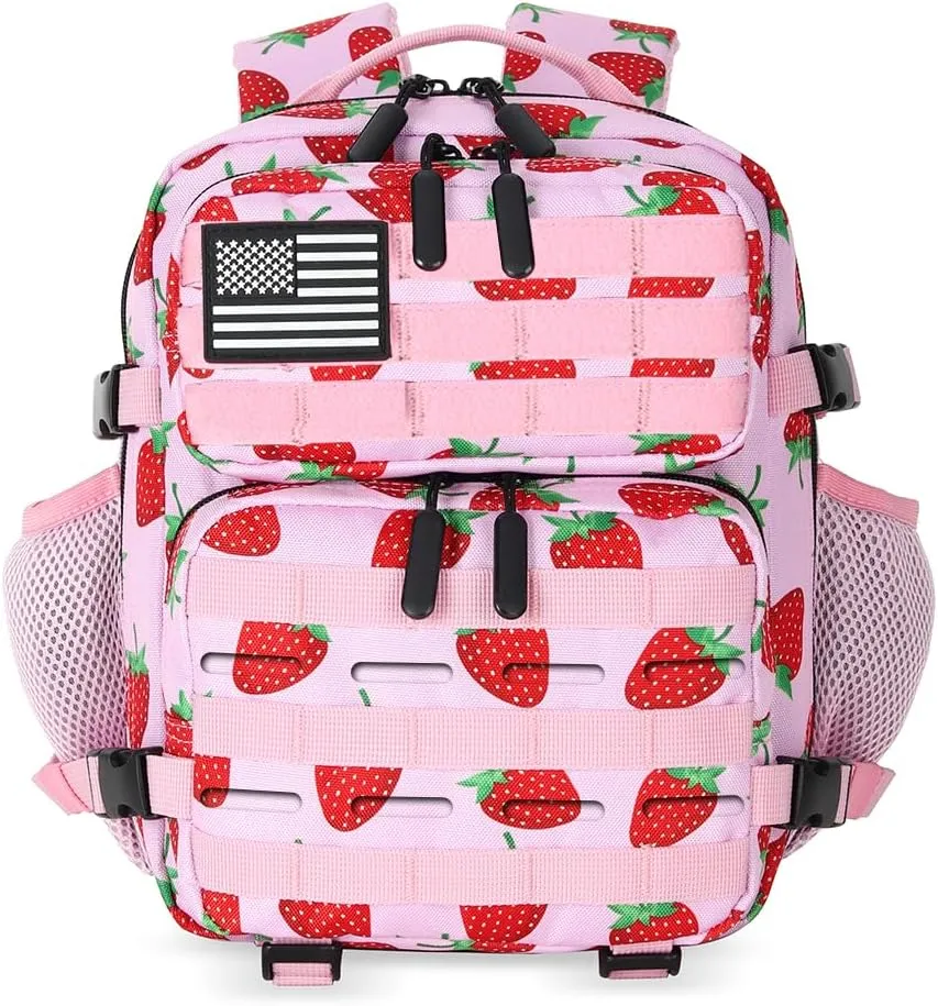 9L Tactical Assault Backpack Gym Backpack Hiking Travel Backpack Camping Backpack (Strawberry)