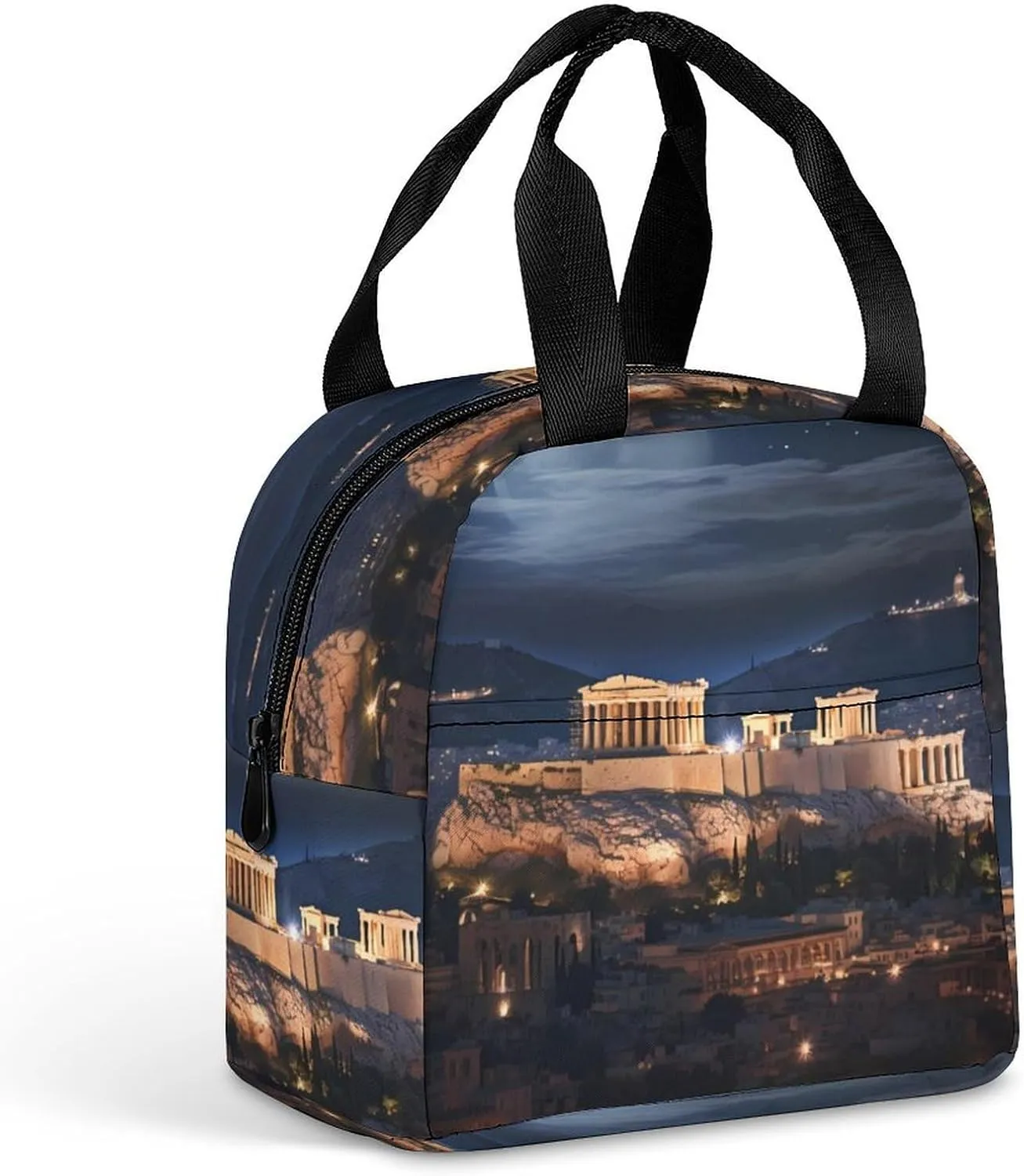 Acropolis of Athens Lunch Bag Portable Lunch Box Insulated Tote Bag Lunch Containers for Work Travel