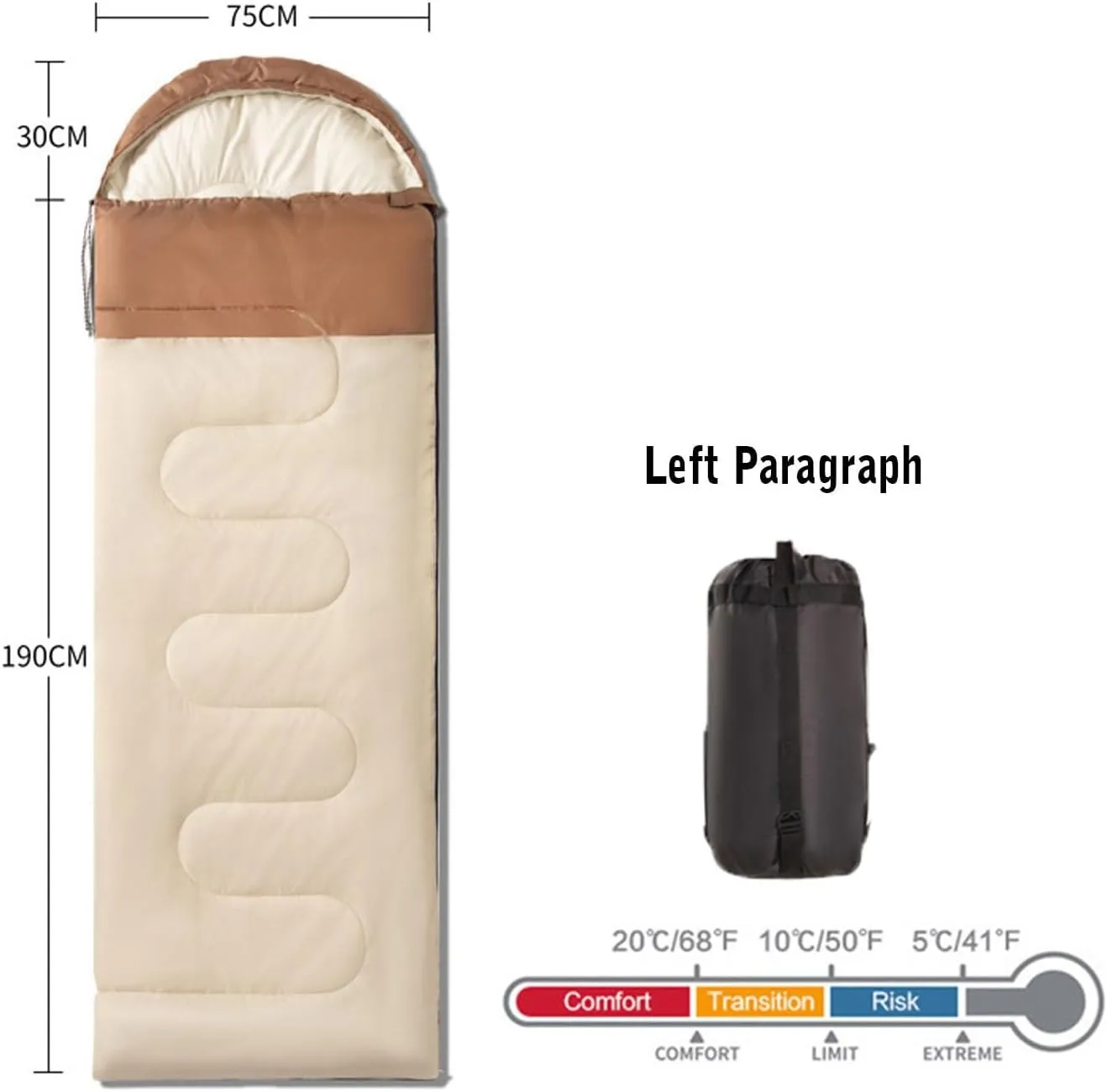 Adult Sleeping Bag,Camping Sleeping Bag,Splicable Double Sleeping Bag,Can Be Used in 4 Seasons Lightweight Waterproof Warm and Machine Washable,Suitable for Adults
