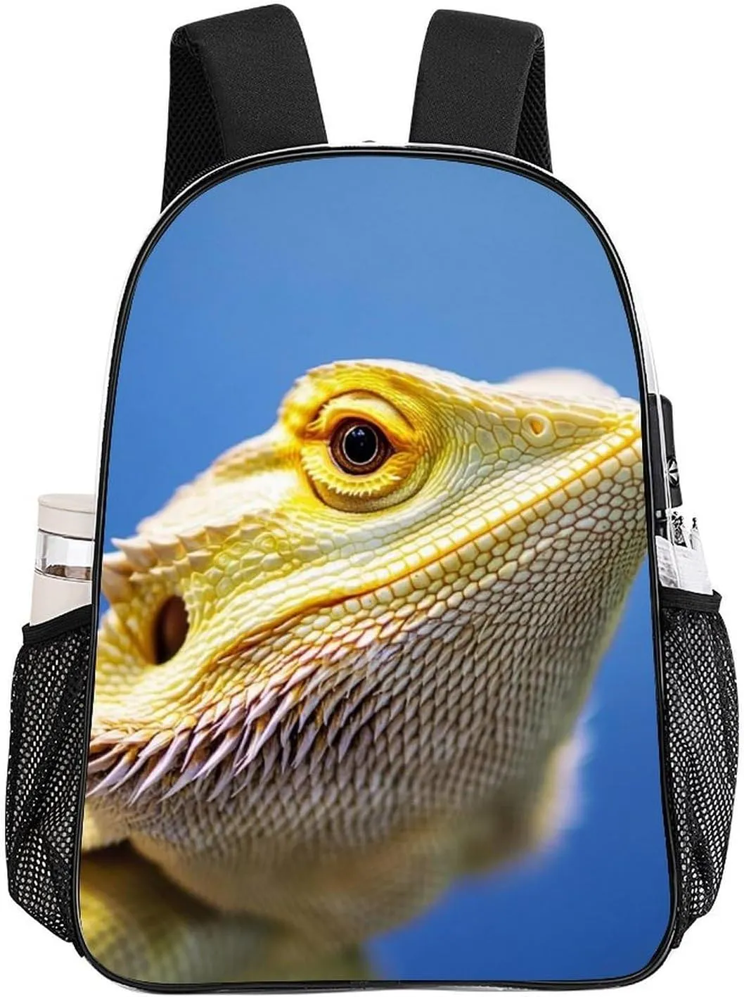 Adults Lightweight Funny Cool Bearded Dragon Lizards Animal Rucksacks Large Capacity Bookbag Transparent Bag for Trekking Outdoors Bicycle