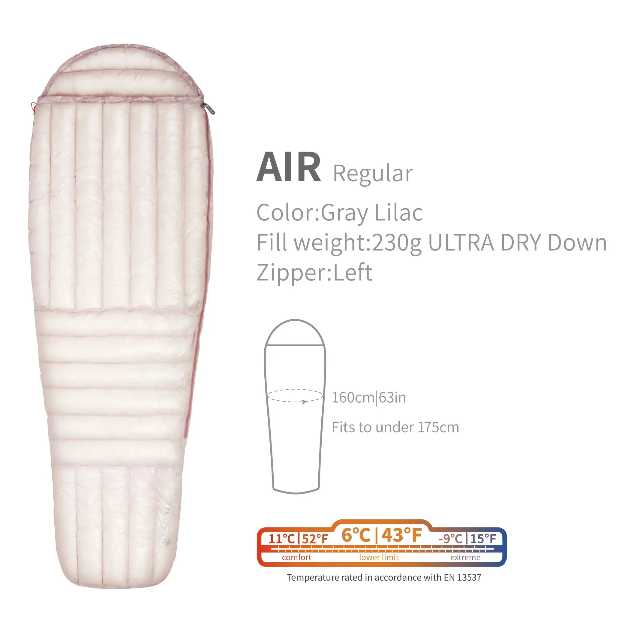 AEGISMAX AIR Series 10D 800FP Ultra Dry Down Ultralight Sleeping Bag for Couple