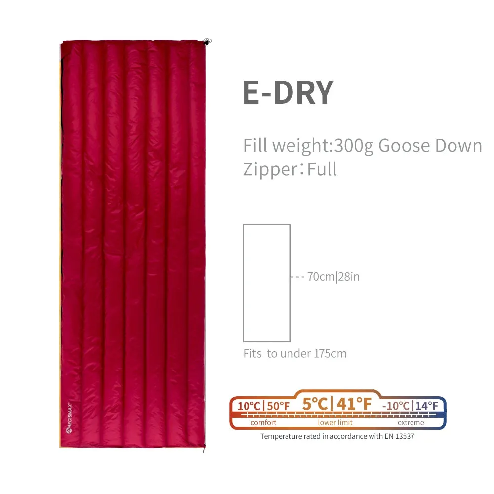 AEGISMAX E-Dry 5 Degree 700FP Ultra Dry Goose Down Sleeping Bag Ultralight Bag for Men & Women