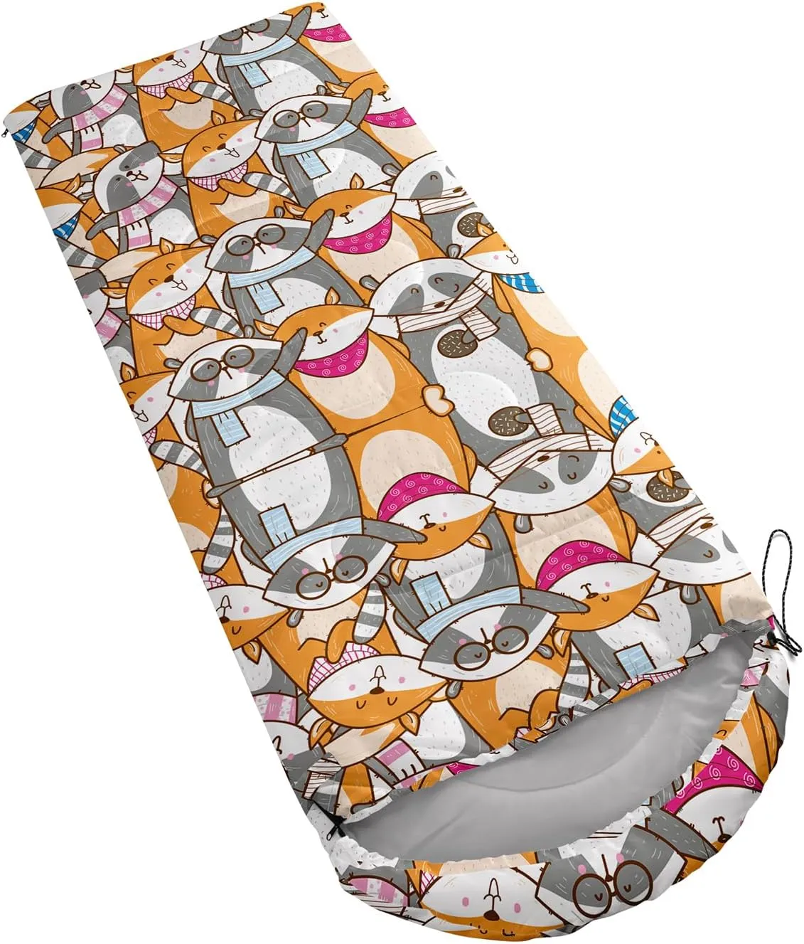 AILONEN Cartoon Camping Sleeping Bag for Boys Girls Adults,Lightweight & Waterproof,3 Season Warm & Cold Weather,Portable,Printed Sleeping Bag,Traveling,Camping,Hiking
